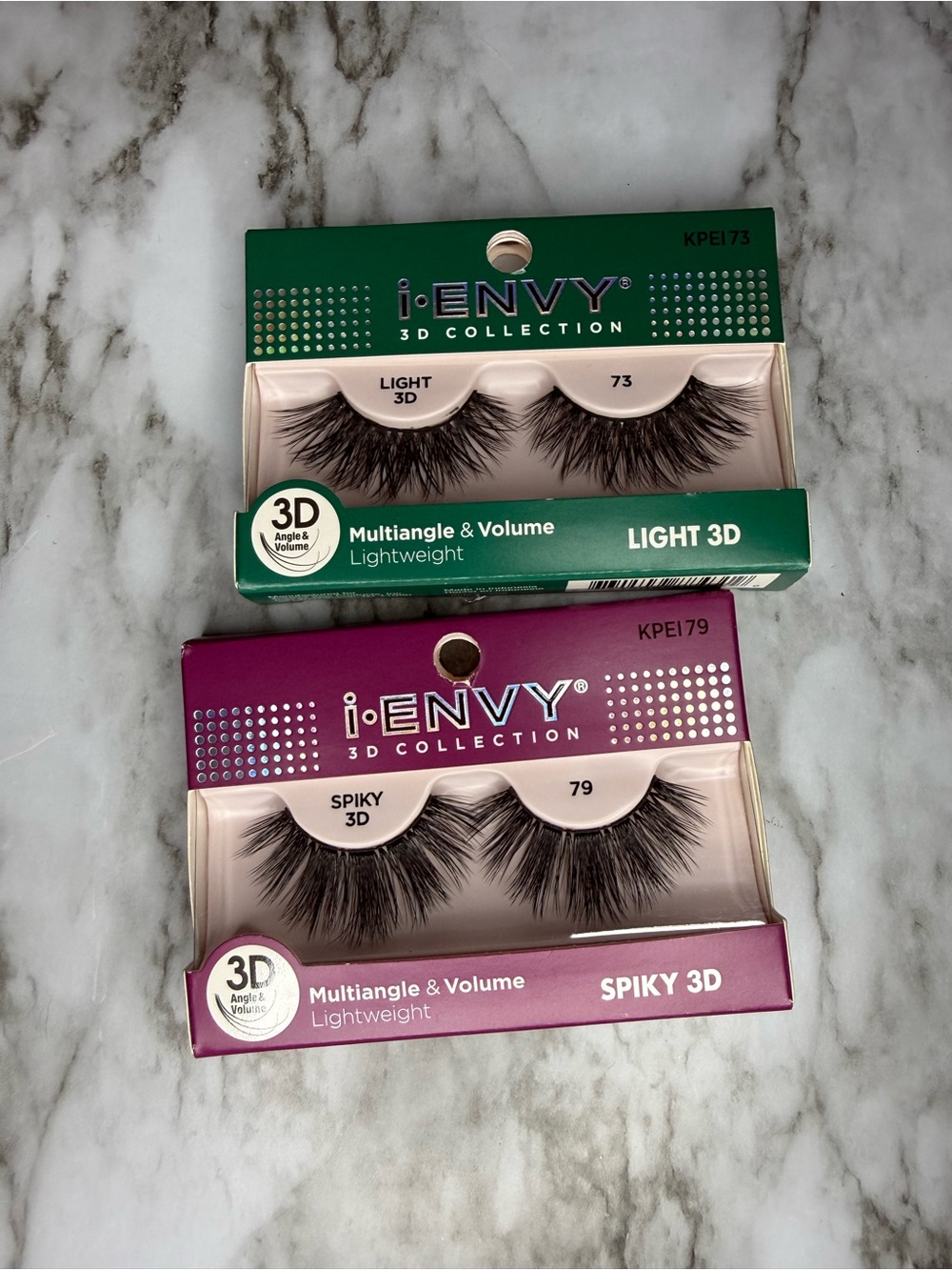 envy 3D Collection False Eyelashes - Black (Light 3D & Spiky 3D)